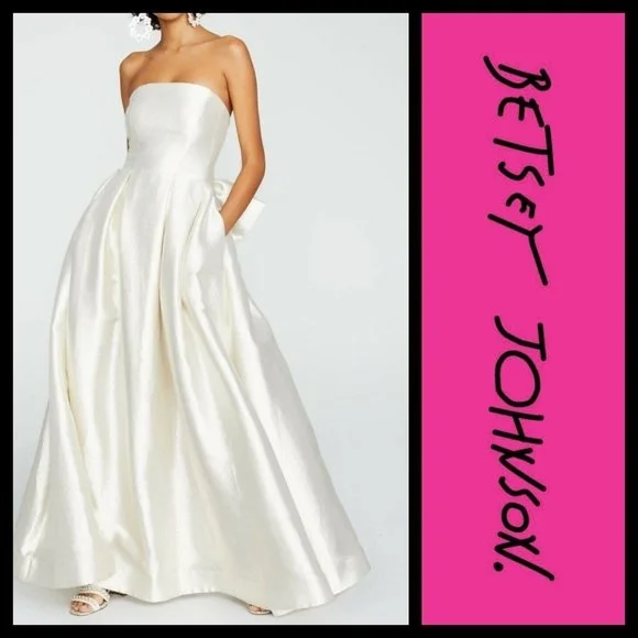Betsey Johnson Prom Wedding Strapless Dress - Picture 6 of 6